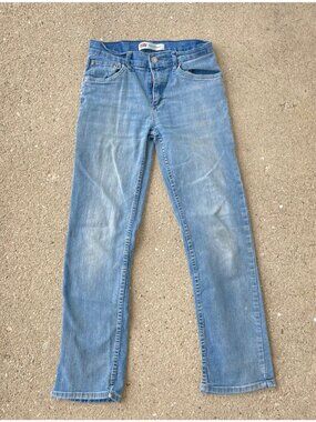 Y2K Style Levi's 514 Straight Jeans Womens 28x28 Distressed Grunge Red Tab Indie